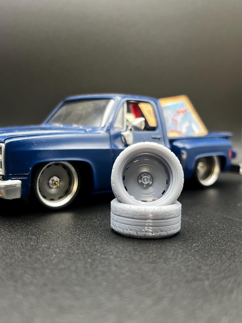 1:24 Scale “delray” Style Resin 3d Printed Model Car Wheel Set - Etsy