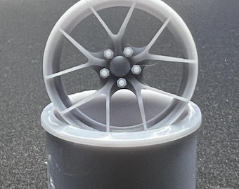 Revell 2022 Corvette Z51 Style Model Rims Only For Upgrade Resin Printed