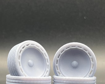 1:25 Scale Resin 26 Inch Model Car Wheel Set