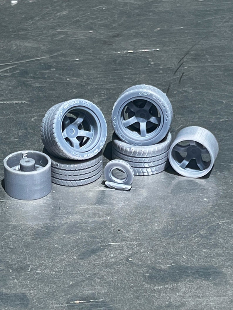 124 Scale Model Car Resin Printed Wheels Protouring Style Etsy