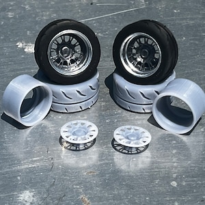 1:24/25 Scale Resin 3d Printed “Pro-Touring” Style Model Car Wheel Set
