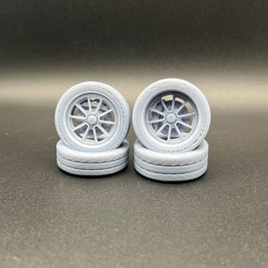 1:18 Scale Deep Dish Wheels with Brake Kit Resin Diecast Upgrade