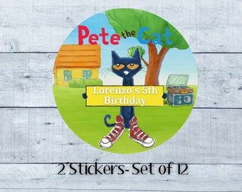 Pete the Cat Stickers, Pete the Cat, Pete the Cat Party, Pete the cat Birthday,Pete the Cat Decorations ,Pete the cat theme, Blue Cat
