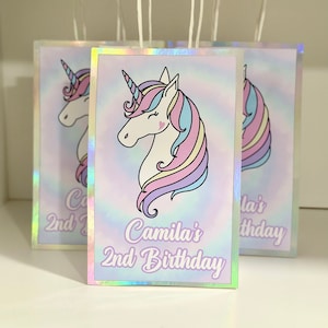Unicorn Favor Bags, Unicorn Treat Bags, Unicorn Theme Favors, Unicorn Party, Pastel Unicorn, Unicorn Decorations, Unicorn