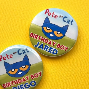 Pete The Cat Birthday Pin, Pete the Cat, Pete the Cat Theme, Pete The Cat Birthday Party, Pete The Cat Decorations, Pete The Cat Birthday