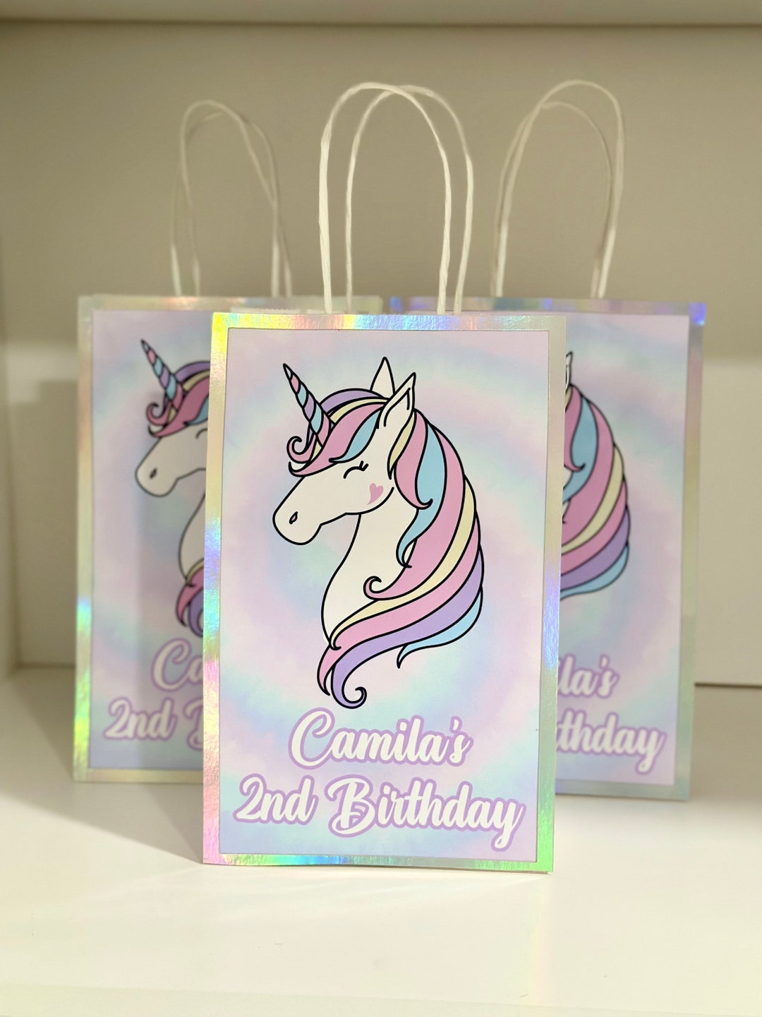 Unicorn Favor Bags, Unicorn Treat Bags, Unicorn Theme Favors, Unicorn Party, Pastel Unicorn