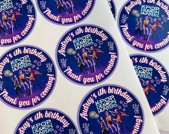 KPOP Demon Hunter Stickers, KPOP Demon Hunter Theme, Kpop Party, K-pop Birthday, K-pop demon hunter party decor, Demon Hunter, K-pop,Huntrix
