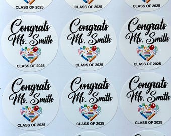 Teacher Graduation Stickers, Teacher Graduation Decorations, Teacher Graduation, Party Decorations Teacher, Teacher Grad, Teacher