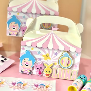 3D Plim Plim Favor Boxes (Set of 6),Pink Plim Plim, Girl Plim Plim, Plim Plim Party, Plim Plim Favors, Plim Plim Theme, Plim Plim Birthday,