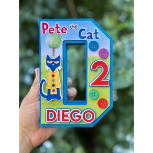 Pete the Cat 3D Letter, Pete the Cat, Pete the Cat Party, Pete the Cat Decorations, Pete the Cat Birthday, Blue cat, Pete the cat Theme