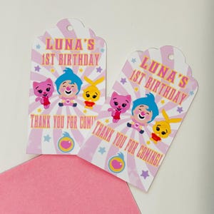 12 Plim Plim Favor Tags, Girl Plim Plim, Pastel Plim Plim, Plim Plim Birthday, Plim Plim Tema, Niña Plim Plim, Fiesta Plim Plim, Plim Plim
