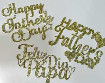 12 Father’s Day Toppers, Father’s Day, Father’s Day Treat Topper, Father’s Day Bouquet Topper, Breakable Heart Toppers