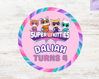 Super Kitties Stickers, Superkitties, Super Kitties Party, Super kitties Birthday, Super Kitties Theme, Super Kitties, Super Kitty,