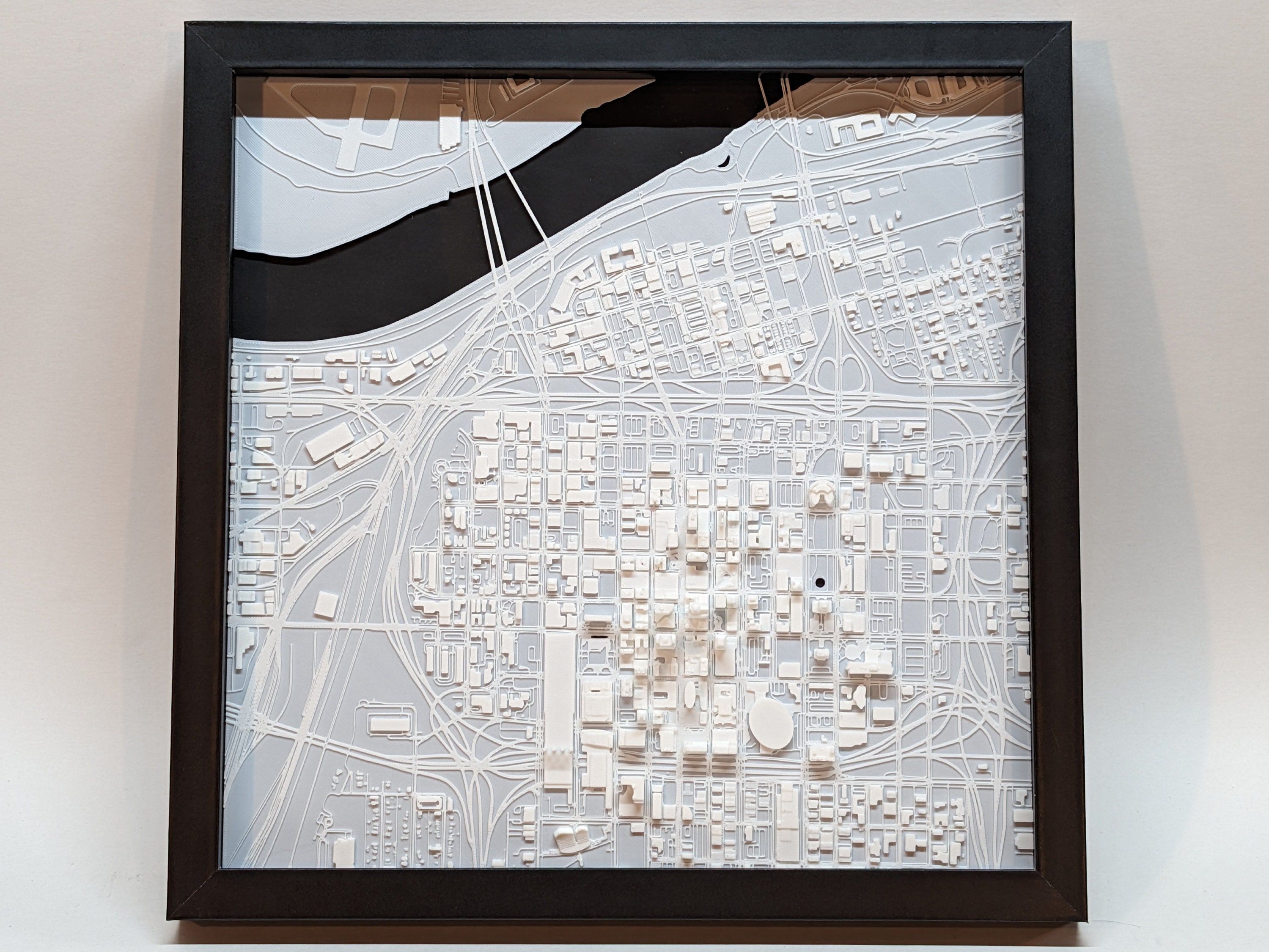 Kansas City 3D Printed City Map Wall Art Home Decor Framed Map Housewarming Gift Etsy