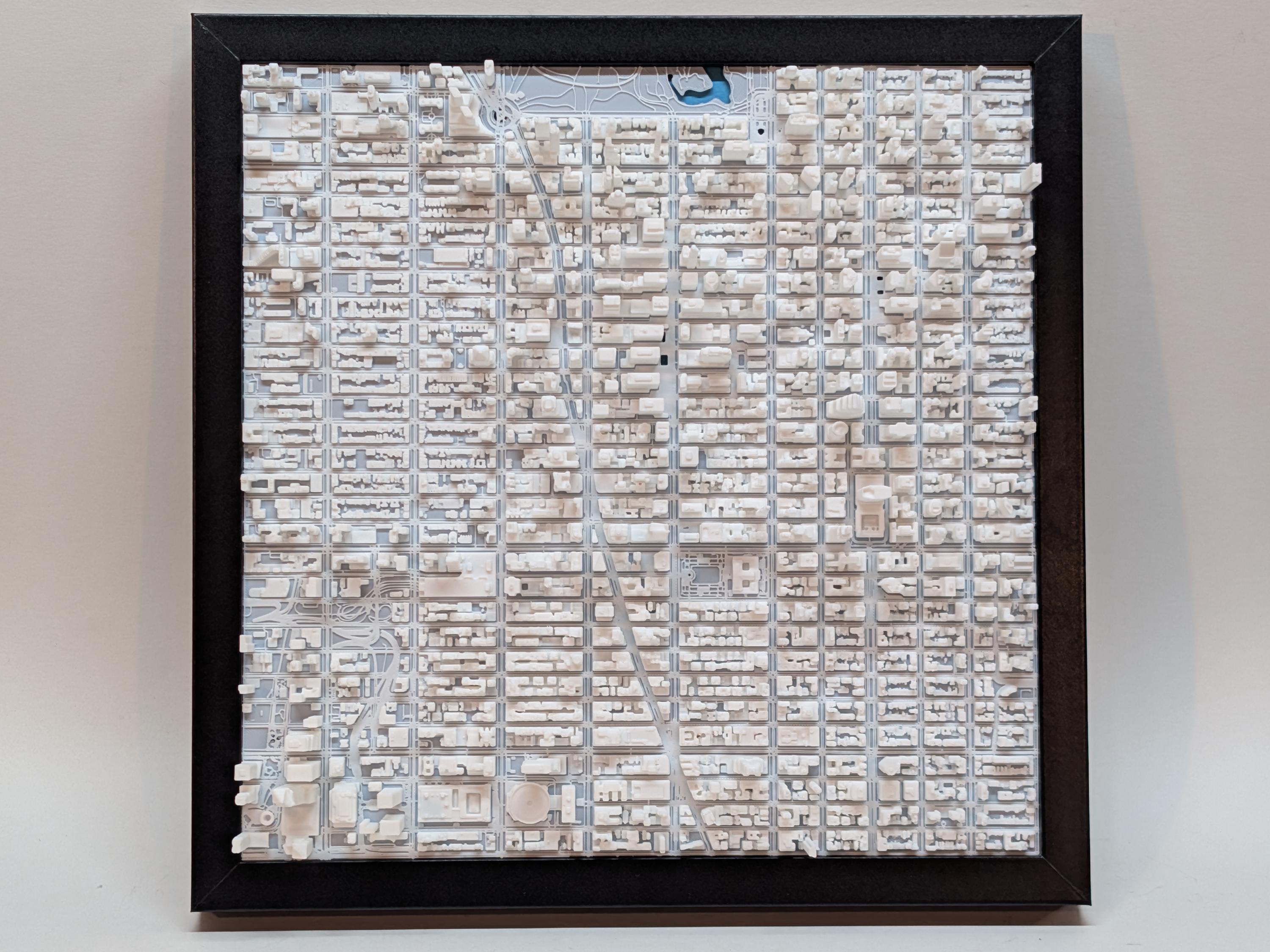 3D NYC Midtown Map: Framed Manhattan Skyline Art - Premium Edition