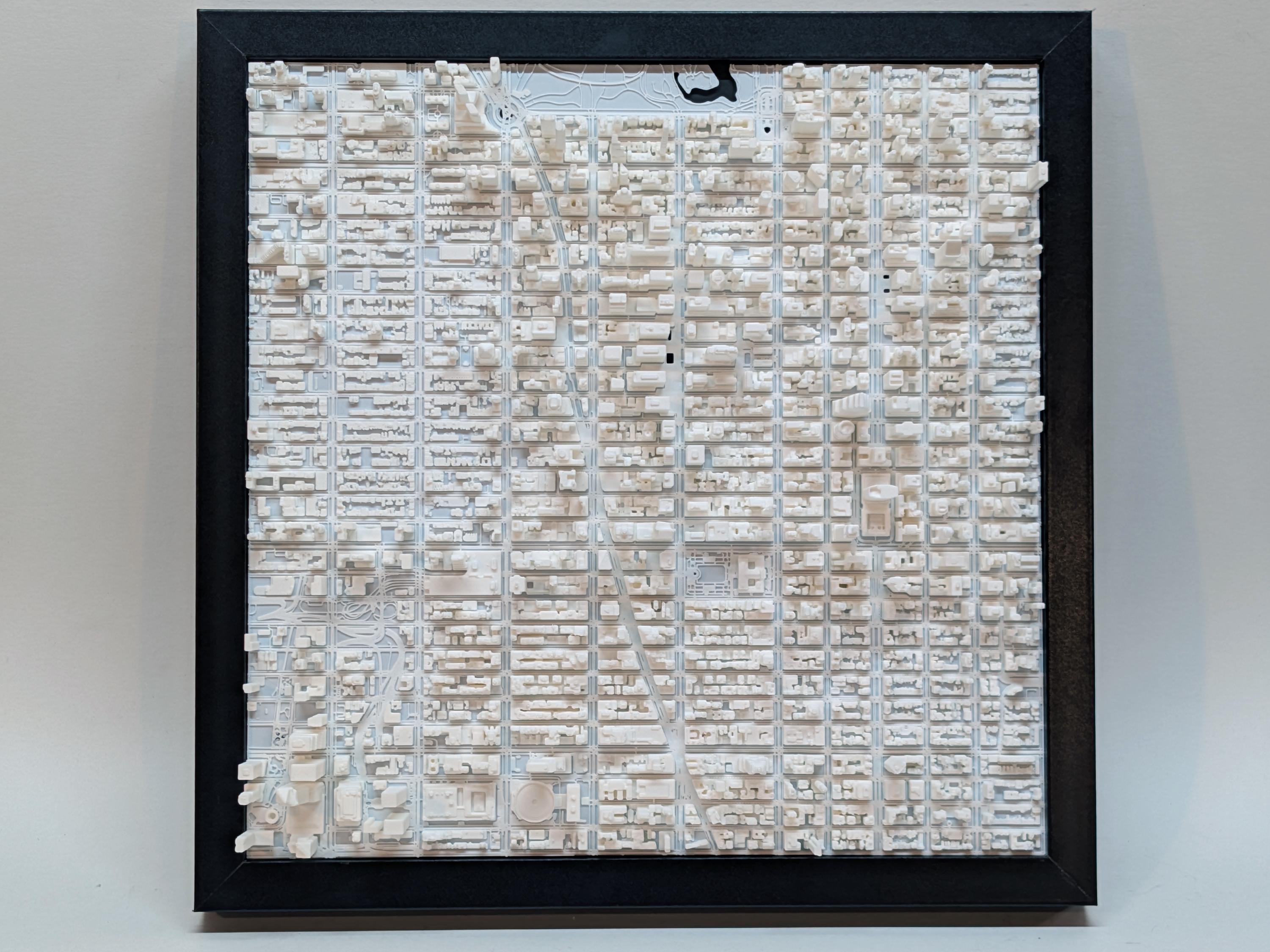 3D NYC Midtown Map: Framed Manhattan Skyline Art - Premium Edition