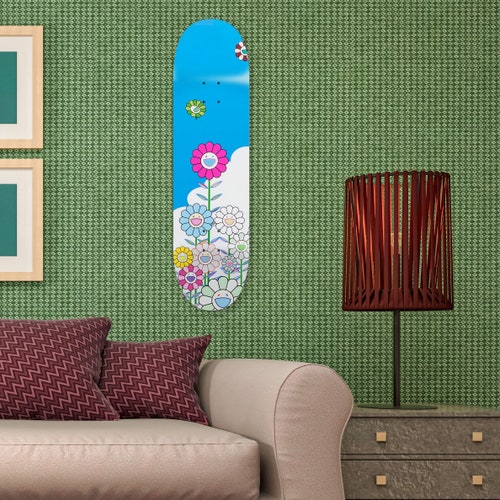 Takashi Murakami Mural Flowers 1 Skateboard Art, Wall shops Decor, Art Pop Art