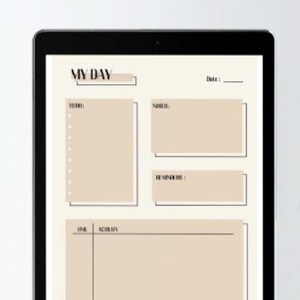 daily planner, to do list, instant download, productivity planner, minimalistic planner, daily schedule