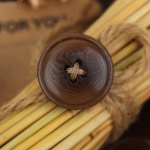 Botones de nuez de palma natural de 4 agujeros (5 unidades/paquete)