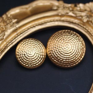 Vintage Gold Metal Buttons: Art Deco - Inspired Textured Gold Accents for Timeless Creations