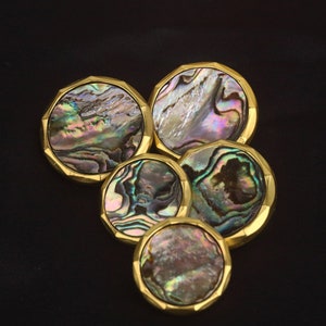 Natural Abalone Shell Buttons Handmade Decorative Shank Buttons for Sewing Suit Cardigan