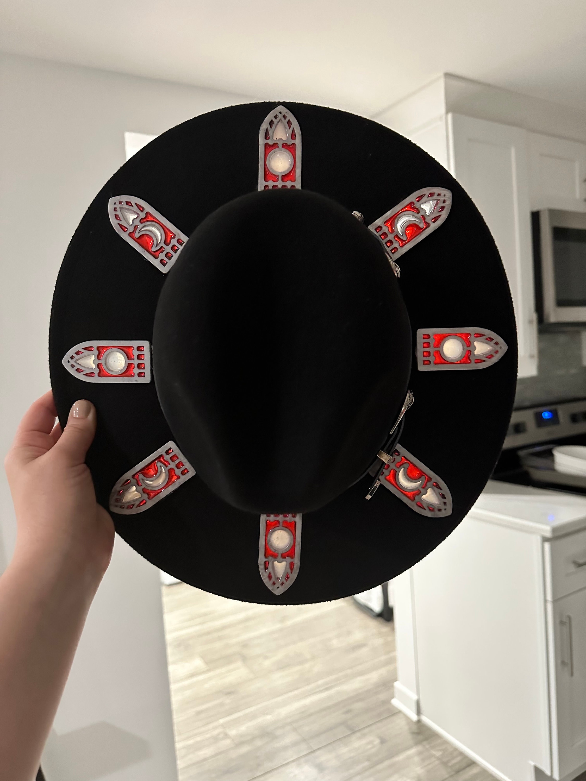 Stained Glass Window Frame White Acrylic Gothic Vintage Witchy Sun