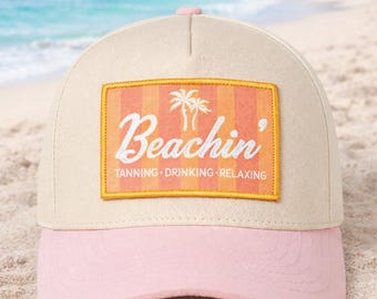 Beachin Trucker Hat, Beach Hat for Women, Summer Hat, Vacation Hat, Lake Life Hat, Cute Trucker Hat, Bachelorette Party Hat