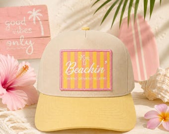 Beachin Trucker Hat, Beach Hat for Women, Summer Hat, Vacation Hat, Lake Life Hat, Cute Trucker Hat, Bachelorette Party Hat