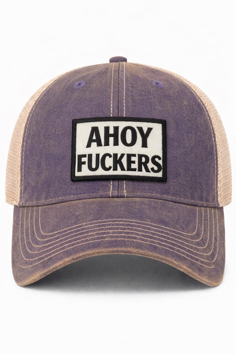 Ahoy F*ckers Hat, Funny Trucker Hat, Lake Life Hat, Bachelorette Party Hat, Summer Boat Hat, Cute Gift for Friends image 3