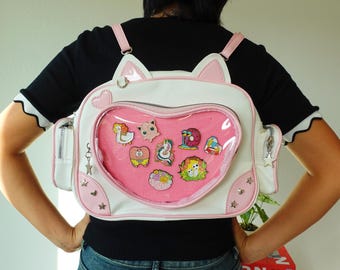 Cute Cat Ita Bag Backpack Crossbody – Kawaii Harajuku Style  display picture 3