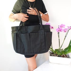 Große Reisetasche, Hobo Bag, Canvas Tasche, Personalisierte Tragetasche mit Reißverschluss, Schultertasche, Benutzerdefinierte Tragetasche, Tragetasche mit Taschen, Große Strandtasche.