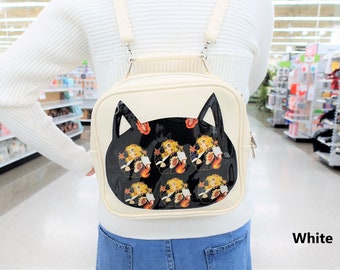 Kawaii Cat Ita Bag, Pin Display Bag with Multiple Color Inserts