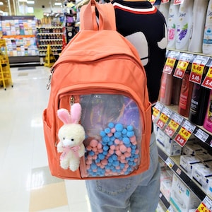 Ita Backpacks for Display Pins,Pictures,Plushies,Toy figurine,Mini Stuffed Animal...Anyone You Want. 4 Colors,