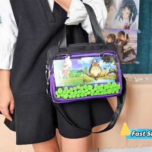 Ita Crossbody Bag, Anime Bags, Ita Bags, Ita Messenger Bag, Pin Display Bag.