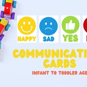 Afdrukbare Engelse communicatiekaarten voor baby's tot peuters