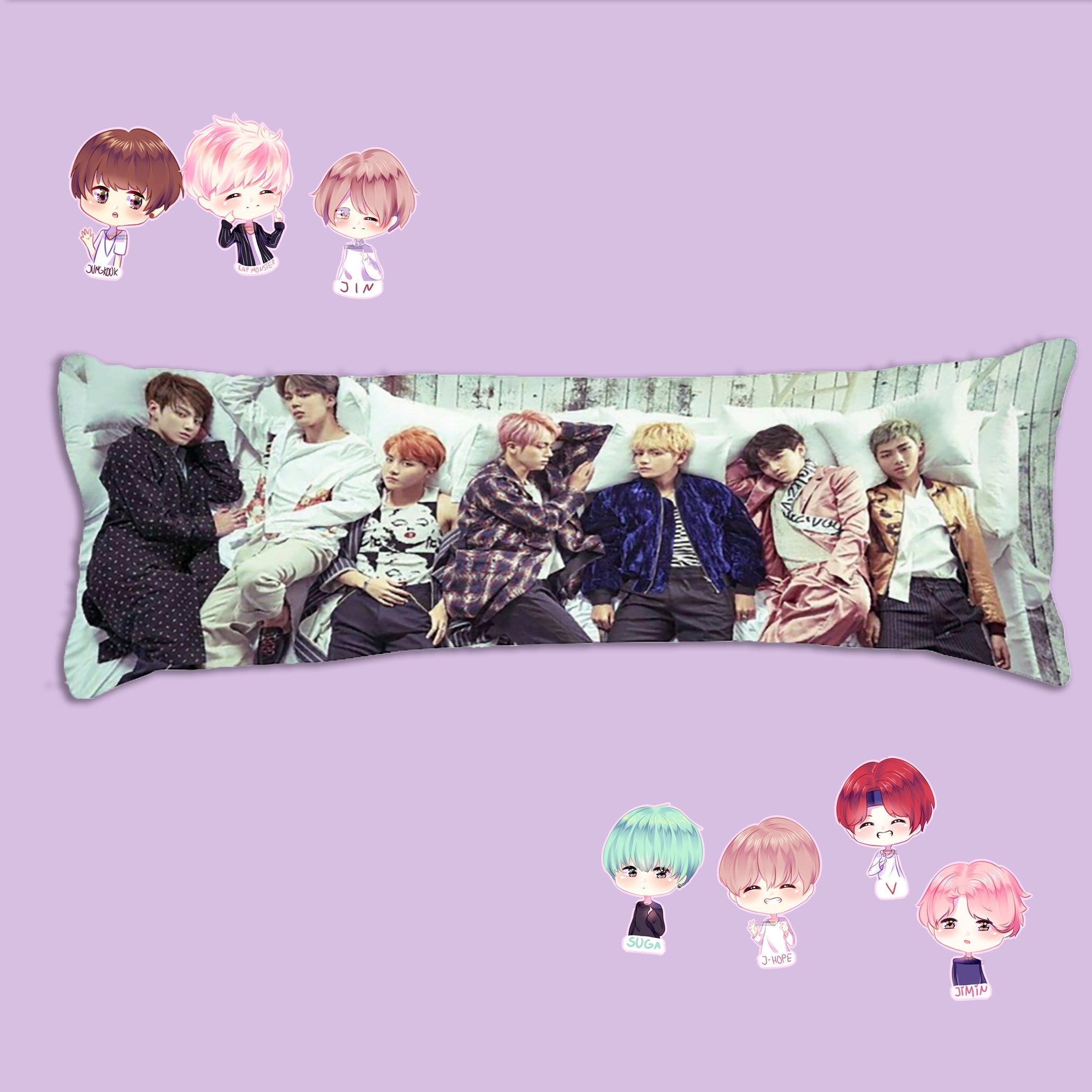 BTS Merch 2023 Edition BTS Body Pillow Case Cotton Pillow Etsy UK