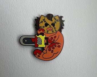Leatherface Cat Pin