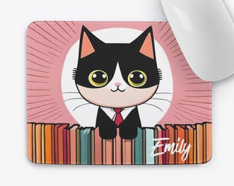 Benutzerdefinierte Name Maus Pad, süße Katze Maus Pad, Geschenk für sie, Cartoon Laptop Studenten Matte, Geburtstagsgeschenk, Katzenliebhaber Geschenk, Home Office Decor