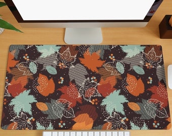 Colorful Maple Leaf Desk Mat, Autumn Leaves Desk Mat, Corttagecore Gaming Mouse Pad, Large Keyboard Mat, Birthday Gift, Office Decor