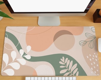 Tappetino da scrivania astratto Boho, tappetino da scrivania astratto colorato, tappetino da scrivania estetico minimalista, tappetino per mouse Boho, tappetino da scrivania extra large, tappetino per mouse con tastiera