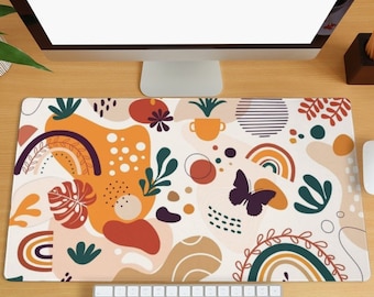Tappetino da scrivania astratto Boho Tappetino da scrivania astratto moderno Tappetino da scrivania per computer portatile Tappetino per mouse da gioco Tappetino per mouse per tastiera Home Office Decor
