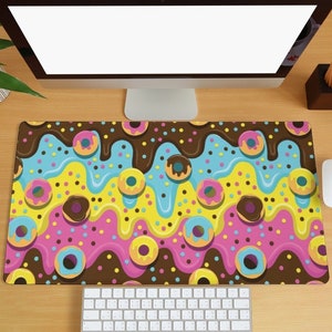 Donut Print Mouse Pad, Desk Accessories, Office Decor for Women
