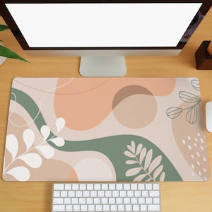 Abstract Boho Desk Mat, Color Abstract Desk Mat, Minimalist Aesthetic Desk Mat, Boho Mouse Pad, Extra Large Desk Mat, Keyboard Mouse Mat