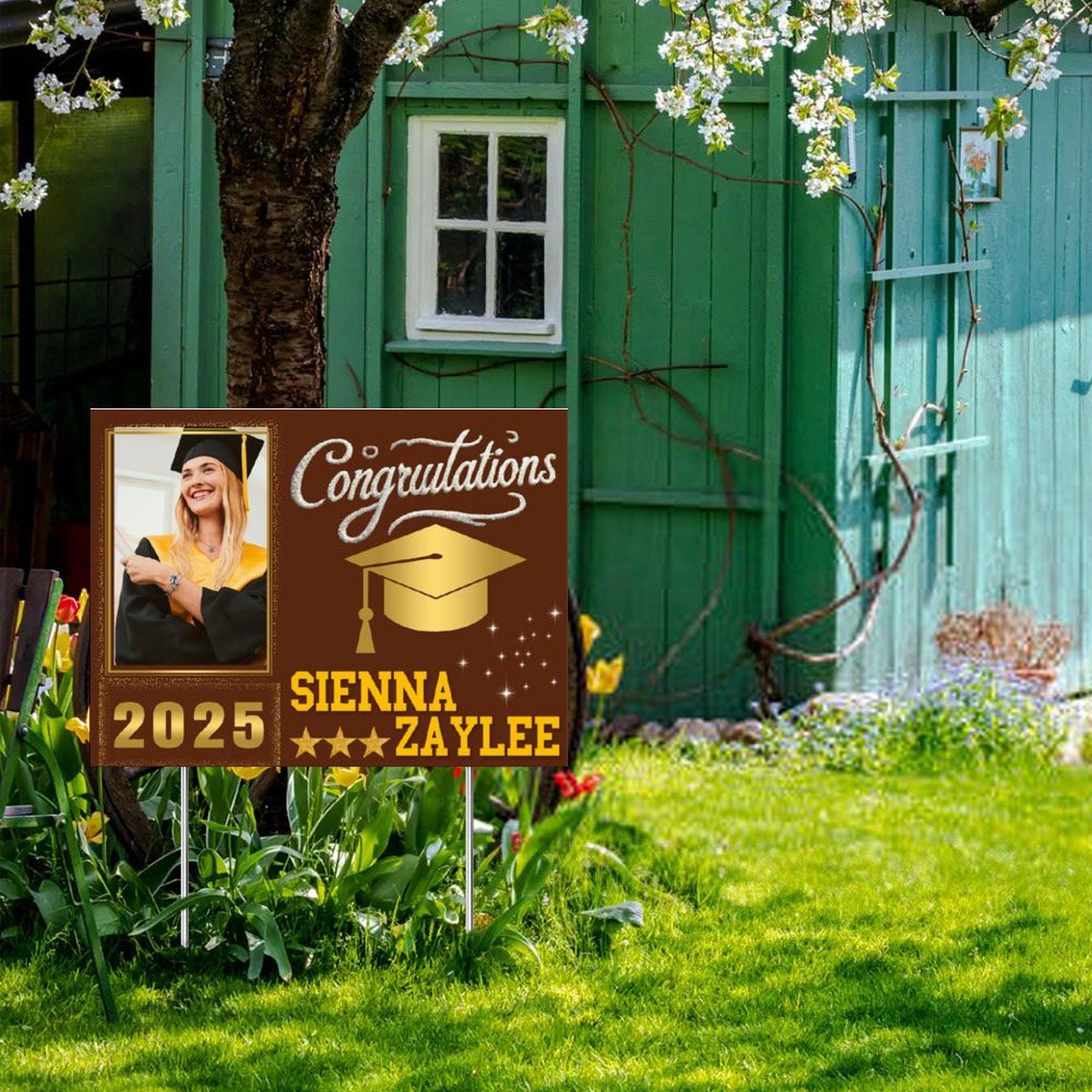 Lockview High School Grad Sign Graduation Photo Sign,high School Graduation Lawn Sign,custom High ...