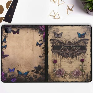 Custodia per iPad Grimoire con portapenne iPad Pro 11 10.2 10.9 pollici iPad Air 5 4 iPad Pro 12.9 11 Mini 6 Goth Retro Estetica Magia Strega Libro