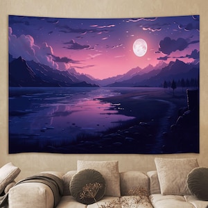 Seascape Tapestry Sunrise Wall Tapestry Mountain Sun Tapestry Nature Scenery Ocean View Wall Hanging Art Living Room Bedroom Decor Home Gift