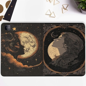 Custodia per iPad Grimoire con portapenne iPad Pro 11 10.2 10.9 pollici iPad Air 5 4 iPad Pro 12.9 11 Mini 6 Goth Retro Estetica Magia Strega Libro