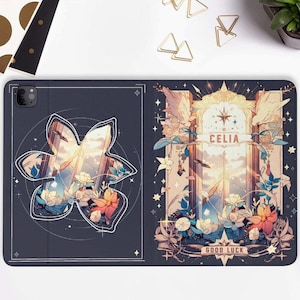 Custodia per iPad Grimoire con portapenne iPad Pro 11 10.2 10.9 pollici iPad Air 5 4 iPad Pro 12.9 11 Mini 6 Goth Retro Estetica Magia Strega Libro