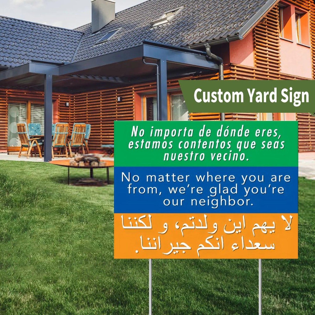 No Matter Where You Are From,yard Sign With Stake Civil Rights BLM Lawn ...