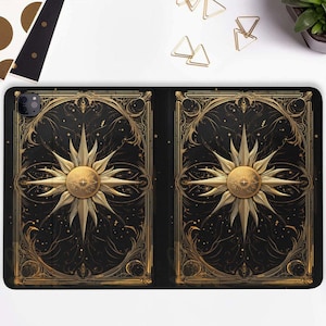Custodia intelligente Grimoire Magic per iPad con portapenne per iPad Pro 11, 10,2 e 10,9 pollici, iPad Air 5 e 4, iPad Pro 12,9 e 11 Mini 6, libro di streghe con estetica retrò